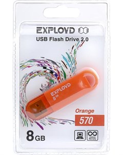 Usb flash 570 8Gb оранжевый Exployd
