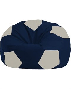 Кресло мешок Мяч Стандарт М1 1 500 темно синий белый Flagman