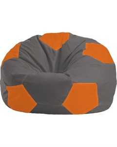 Кресло мешок Мяч Стандарт М1 1 363 темно серый оранжевый Flagman