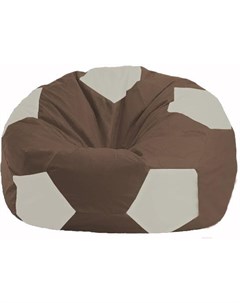 Кресло мешок Мяч Стандарт М1 1 316 коричневый белый Flagman