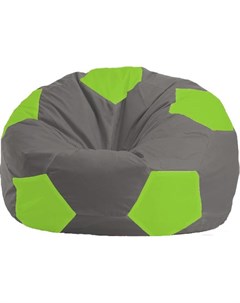 Кресло мешок Мяч Стандарт М1 1 343 серый салатовый Flagman