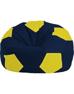 Кресло мешок Мяч Стандарт М1 1 47 темно синий желтый Flagman