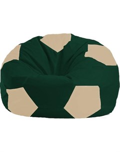 Кресло мешок Мяч Стандарт М1 1 62 темно зеленый светло бежевый Flagman