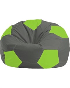 Кресло мешок Мяч Стандарт М1 1 356 темно серый салатовый Flagman