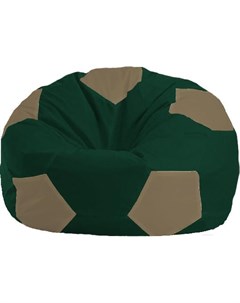 Кресло мешок Мяч Стандарт М1 1 60 темно зеленый бежевый Flagman