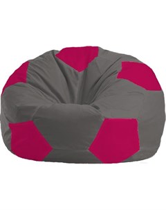 Кресло мешок Мяч Стандарт М1 1 371 темно серый малиновый Flagman
