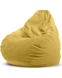 Кресло мешок Рокси L Velvet Yellow Woodcraft