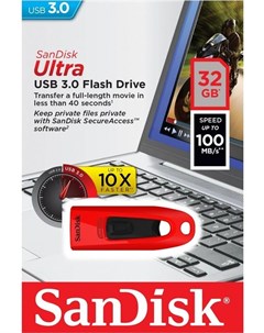 Карта памяти Флеш накопитель 32GB CZ48R Ultra USB 3 0 Red SDCZ48 032G U46R Sandisk