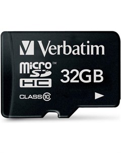 Карта памяти microSD 32GB microSDHC Class 10 44013 Verbatim