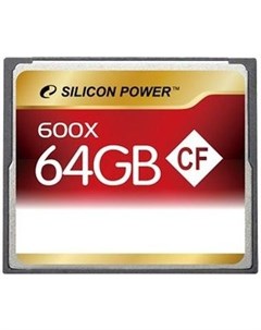 Карта памяти CF 64GB 600X SP064GBCFC600V10 Silicon power