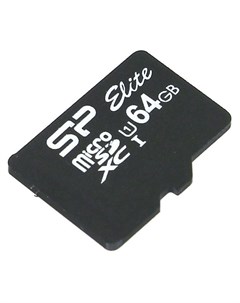 Карта памяти microSD 64GB Elite microSDXC Class 10 UHS I SP064GBSTXBU1V10 Silicon power