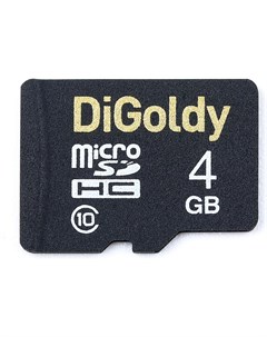 Карта памяти 4GB microSDHC Class 10 без адаптера SD Digoldy
