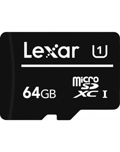 Карта памяти 64Gb MicroSD Class 10 LFSDM10 64GABC10 Lexar