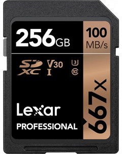 Карта памяти SDXC Memory Card 256Gb V30 UHS I U3 Lexar