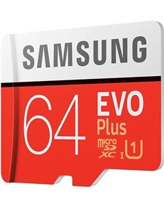 Карта памяти 64Gb EVO Plus v2 MicroSDXC Class 10 U1 SD adapter MB MC64HA Samsung