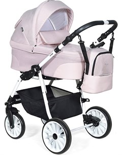 Детская коляска Alpina 2 в 1 Al 02 светло розовый светло розовая кожа Indigo