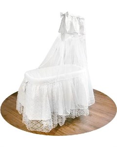 Детская кроватка Кроватка люлька с балдахином Romantic белый текстиль Italbaby