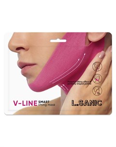 Маска бандаж для коррекции овала лица одноразовая v line smart lifting mask L’sanic