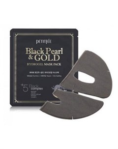 Маска для лица гидрогелевая с черным жемчугом и золотом black pearl gold hydrogel mask pack Petitfee