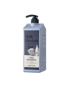 Шампунь с керамидами для волос с ароматом белого мускуса cera shampoo white musk Milkbaobab