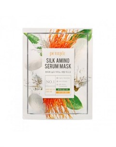 Функциональная маска для борьбы с морщинами silk amino serum mask Petitfee
