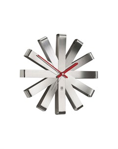 Часы настенные ribbon серый 6 см Umbra