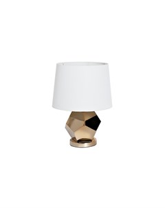 Лампа настольная золотая белый абажур белый 30x55 см Garda decor