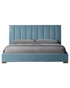 Мягкая кровать modena stripes 160 200 голубой 170x130x212 см Idealbeds