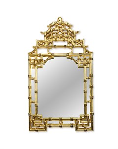 Настенное зеркало пагода золотой 69x120x4 см Object desire