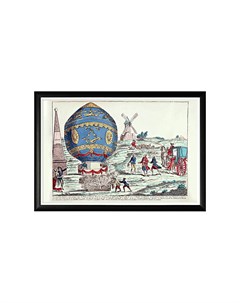 Картина монгольфье 21 ноября 1783 мультиколор 66 0x45 0x2 0 см Object desire
