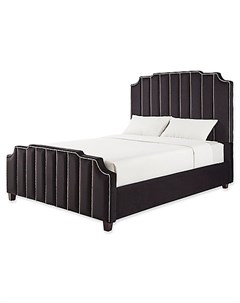 Кровать velvet серый 192x130x212 см Idealbeds