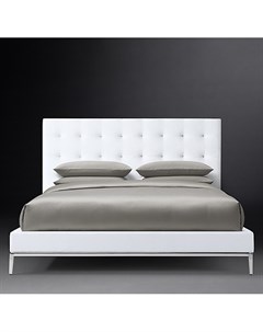 Кровать italia panel box tufted белый 152x100x215 см Idealbeds