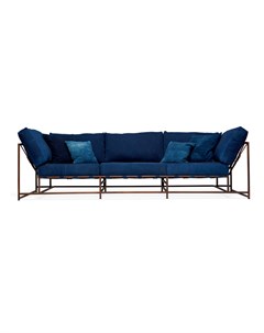 Трехместный диван дэним синий 263x63x90 см The_sofa