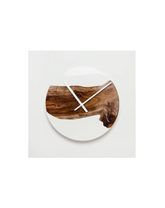 Часы с белой эпоксидной смолой белый 3 см Wowbotanica