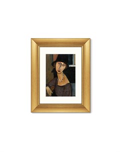 Репродукция картины в раме jeanne hebuterne au chapeau 1917г мультиколор 40x50 см Картины в квартиру