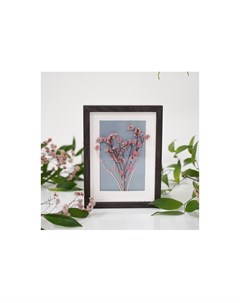 Панно с нежно розовым лимониумом мультиколор 13x18 см Wowbotanica
