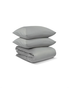 Комплект постельного белья двуспальный из коллекции essential серый 200x1x210 см Tkano