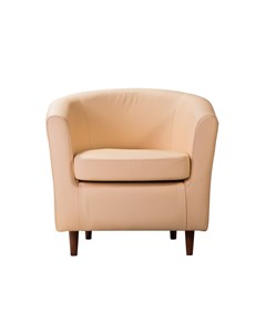 Кресло капучино кожа бежевый 77x78x72 см R-home