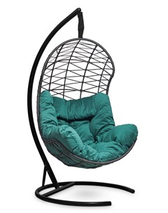 Подвесное кресло кокон барселона с зеленой подушкой зеленый 110x195x110 см Лаура
