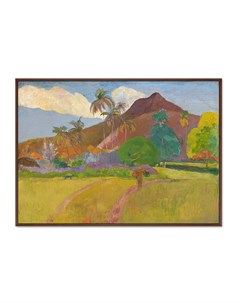 Репродукция картины на холсте tahitian landscape 1891г мультиколор 105x75 см Картины в квартиру