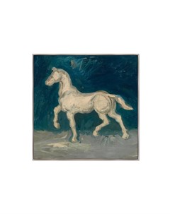 Репродукция картины на холсте horse 1886г мультиколор 105x105 см Картины в квартиру