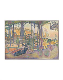 Репродукция картины на холсте the evening air 1893г мультиколор 105x75 см Картины в квартиру