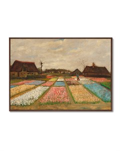 Репродукция картины на холсте flower beds in holland 1883г мультиколор 105x75 см Картины в квартиру