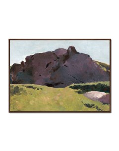 Репродукция картины на холсте the rocky slope 1875г мультиколор 105x75 см Картины в квартиру
