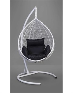Подвесное кресло кокон sevilla белое с черной подушкой белый 110x195x110 см Лаура