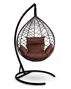 Подвесное кресло кокон alicante коричневое с коричневой подушкой коричневый 110x195x110 см Лаура