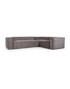 Угловой четырехместный диван blok серый 320x69x230 см La forma