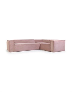 Угловой четырехместный диван blok розовый 320x69x230 см La forma