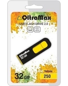 Usb flash OM 32GB 250 желтый Oltramax