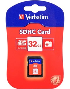 Карта памяти SD 32GB SDHC Class 4 44022 Verbatim